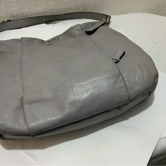 Coach Madison Isabelle Leather Hobo Purse Handbag Gray Crossbody 21224 - Picture 4 of 14